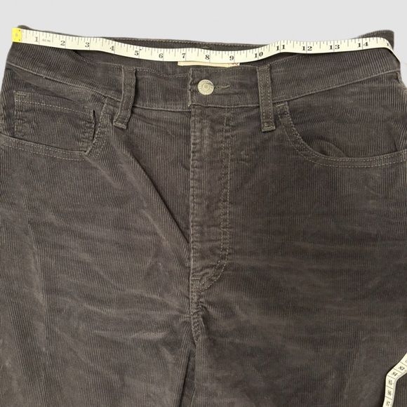 Levi’s Ribcage Straight Ankle Corduroy Pants Gray Size 30 - Picture 4 of 9